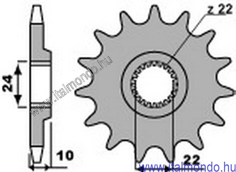 lánckerék első AF1-TUAREG 125-ETX 350 P.B.R.