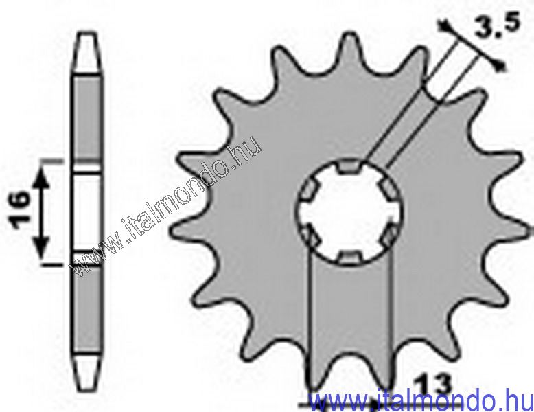 lánckerék első AP-DR-RV-RG-DT 50 P.B.R.