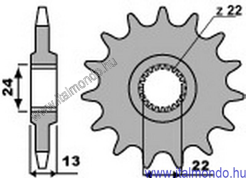 lánckerék első APRILIA PEGASO 650 P.B.R.