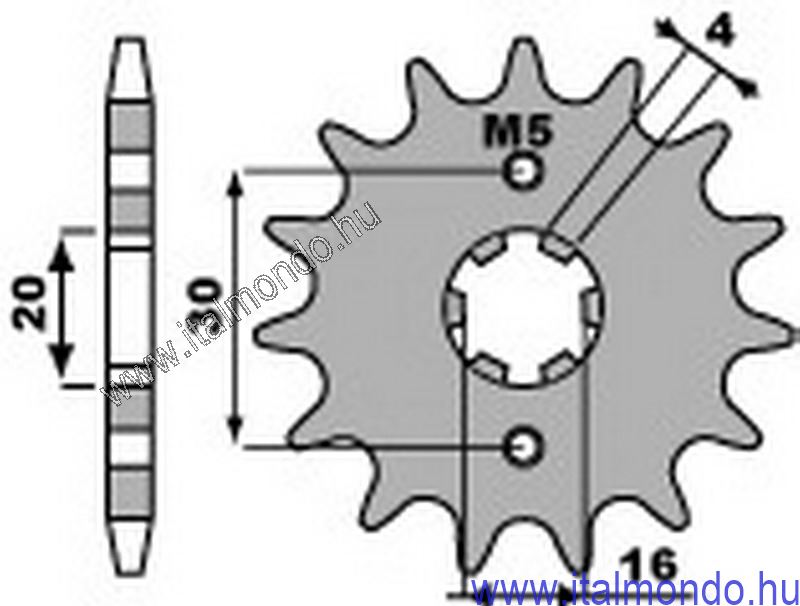 lánckerék első CAGIVA AR-ELEFANT-SST 125 P.B.R.