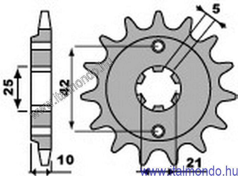 lánckerék első CAGIVA CANYON-RIVER-T4 350-600 P.B.R.