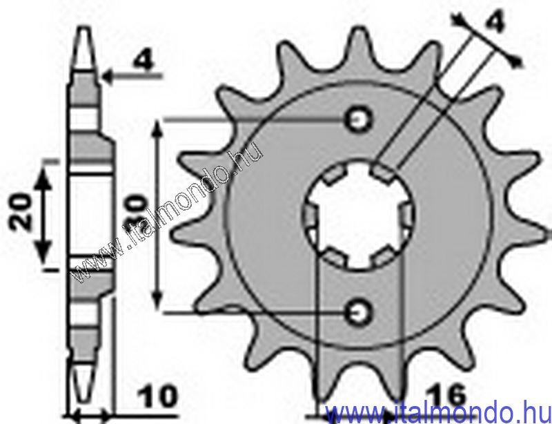 lánckerék első CAGIVA FRECCIA-MITO-N90  415-ös höz P.B.R.