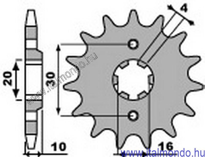 lánckerék első CAGIVA FRECCIA-MITO-N90 Z=13 CIF
