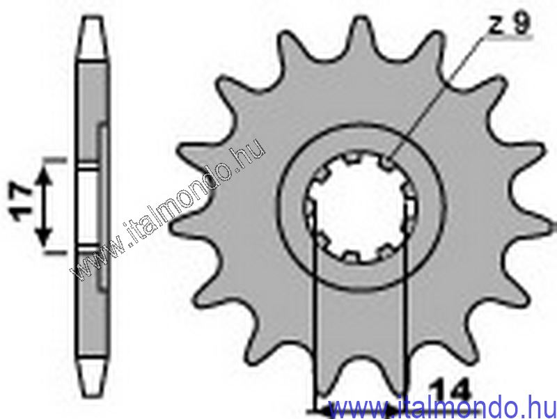 lánckerék első CAGIVA PRIMA-SUPERCITY 50 P.B.R.