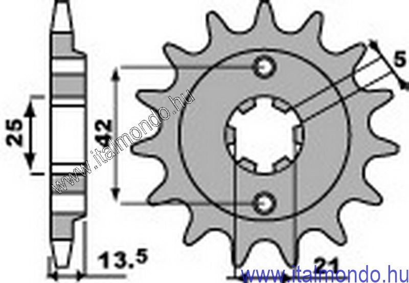 lánckerék első DUCATI 350-650-ELEFANT 650 P.B.R.