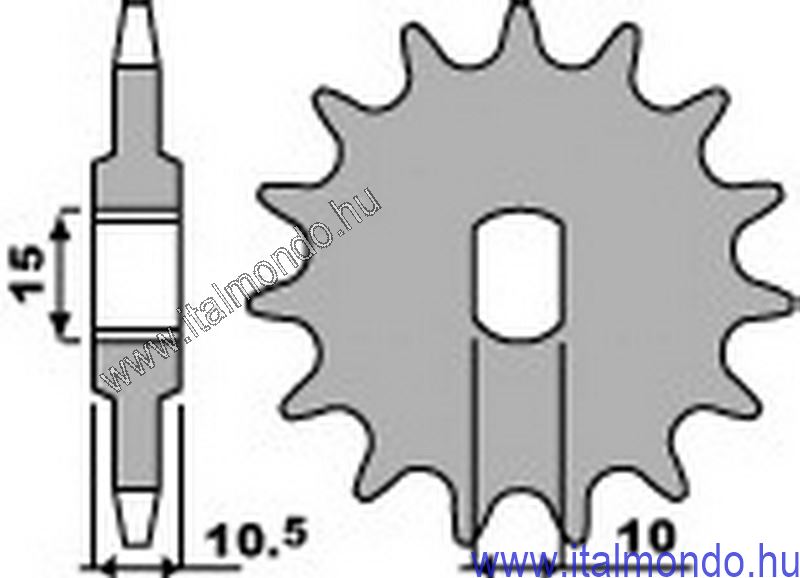 lánckerék első ET 50 1982-85 lapolt teng P.B.R.
