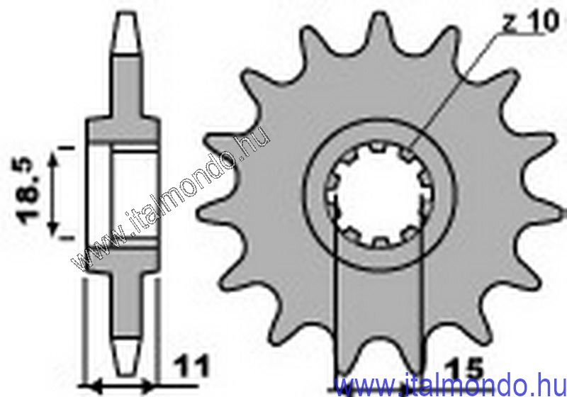 lánckerék első FANTIC-GARELLI-MALAGUTI P.B.R.