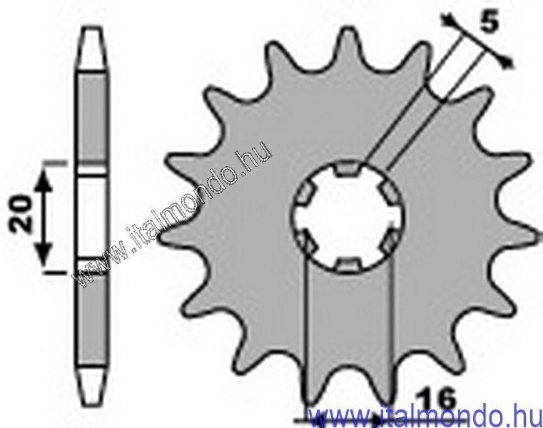 lánckerék első GAS GAS TXT-PAMPERA 125-250 P.B.R.