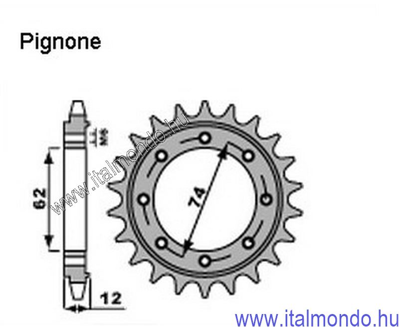 lánckerék első GILERA GP 800 P.B.R.