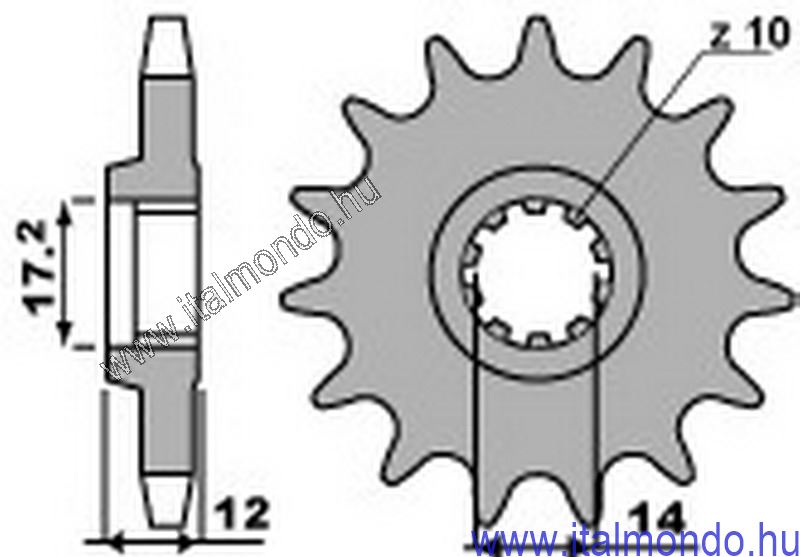 lánckerék első GILERA GSM-H@K-RK P.B.R.