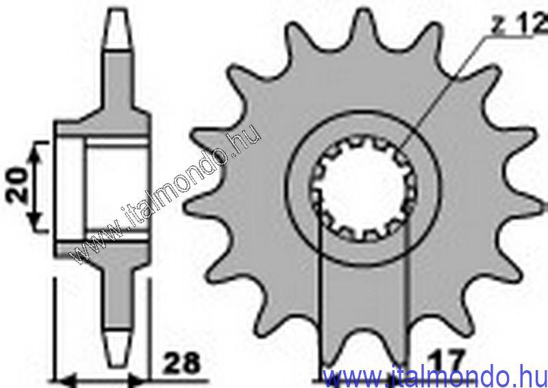 lánckerék első GILERA MX1-XR1-RC 125 P.B.R.