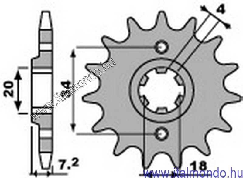 lánckerék első HONDA NS-MTX-MBX-CA 125 P.B.R.