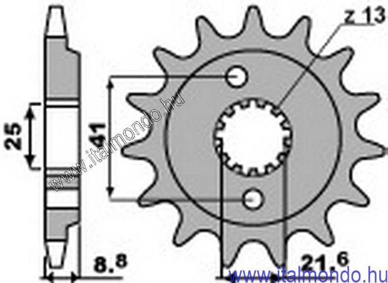 lánckerék első HONDA XR 600-POLARIS 500 P.B.R.