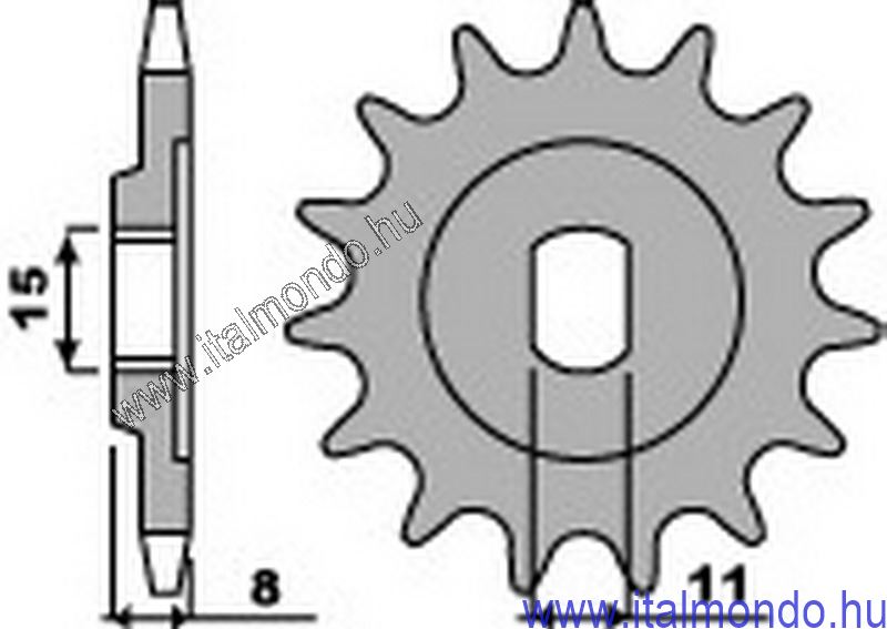 lánckerék első lapolt tengelyre P.B.R.