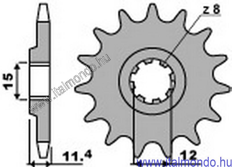 lánckerék első MALAGUTI MGX-MDX-MRX-FIFT P.B.R.