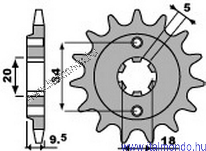 lánckerék első P.B.R.