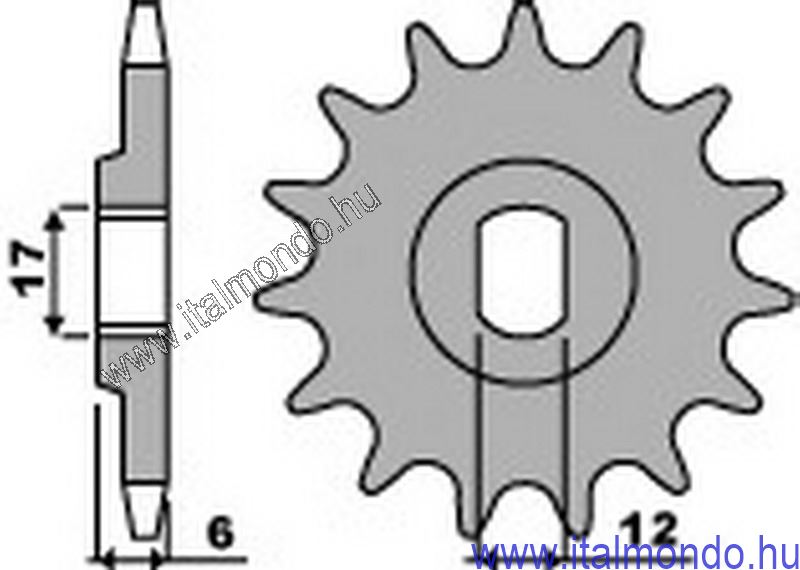 lánckerék első RIZZATO-ATALA CALIFFONE P.B.R.