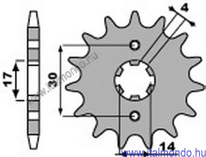 lánckerék első ROXON PIT BIKE 125 2008 P.B.R.