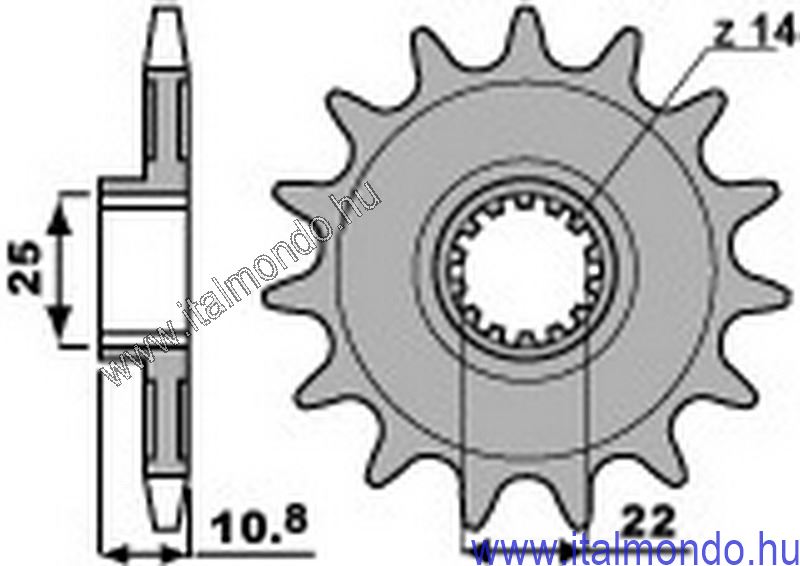 lánckerék első RXV 450 P.B.R.