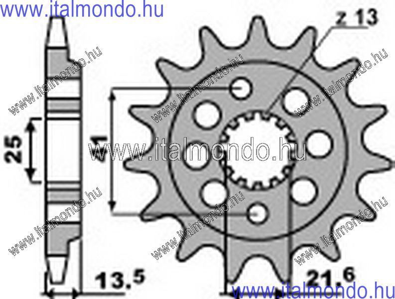 lánckerék első XR 650R 2000-2008 P.B.R.