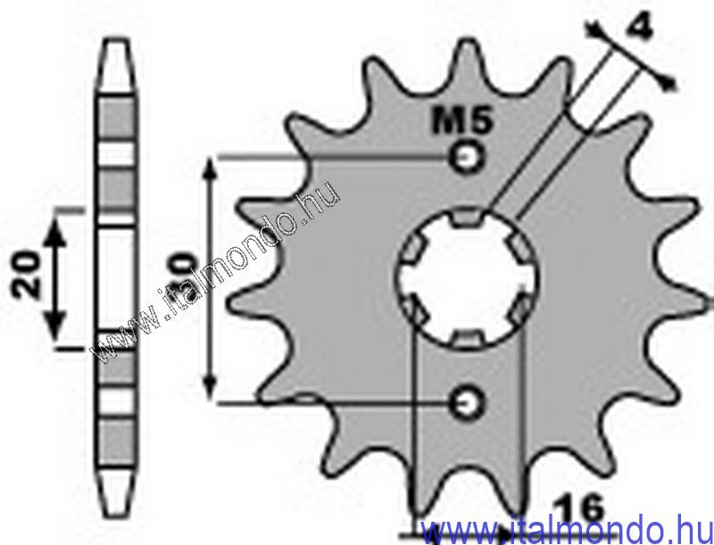 lánckerék első YAMAHA YBR-TTR 125 P.B.R.