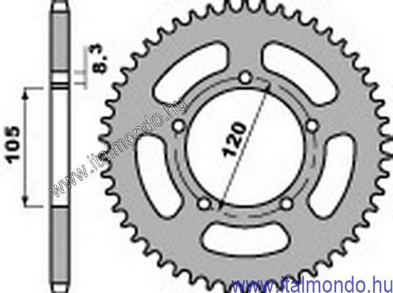lánckerék hátsó APRILIA RX-MX 50 98- P.B.R.