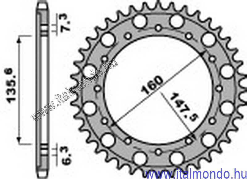 lánckerék hátsó BETA-FANTIC CABALLERO P.B.R.