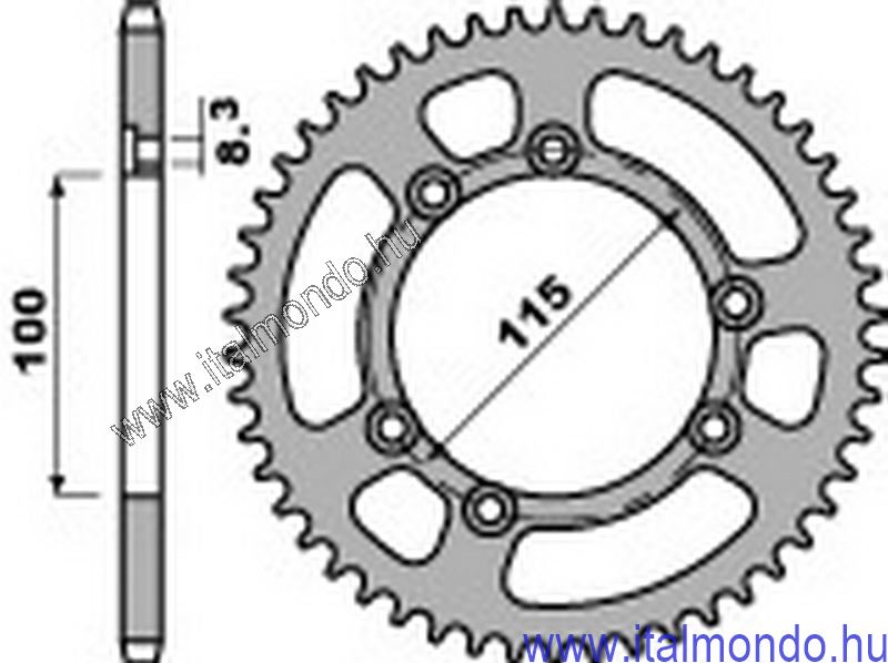 lánckerék hátsó BETA RR 50 2002-  acél P.B.R.