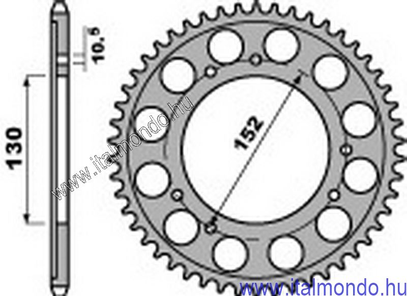 lánckerék hátsó CAGIVA CANYON 500-600 P.B.R.