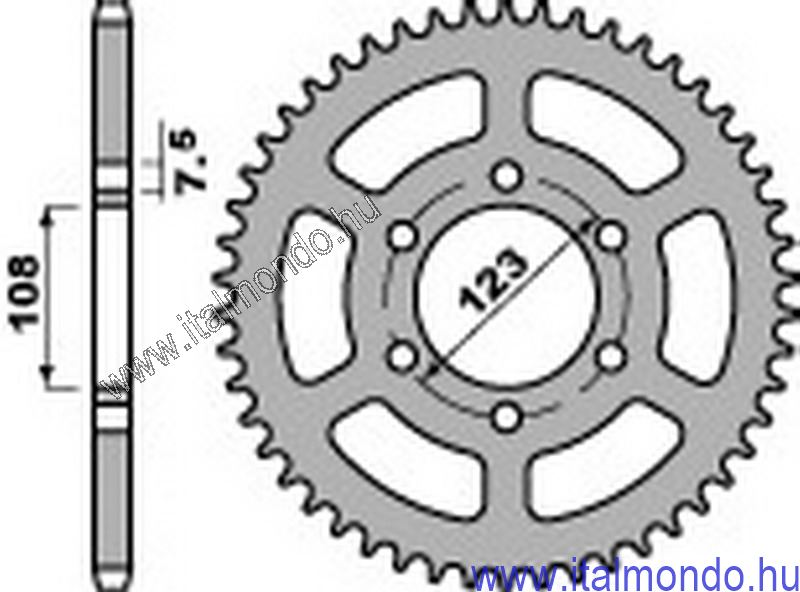lánckerék hátsó CAGIVA COCIS 50 1998-99 P.B.R.