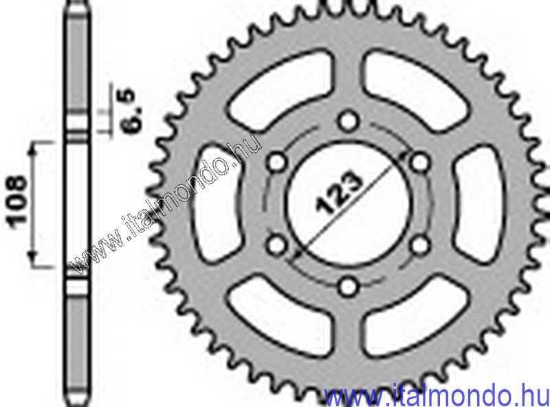 lánckerék hátsó DERBI GP1 P.B.R.