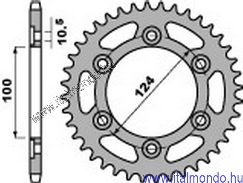 lánckerék hátsó DUCATI MONSTER-851-750SS P.B.R.