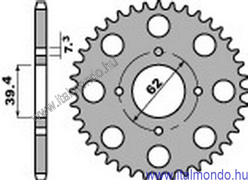 lánckerék hátsó GARELLI NOI-VIP-UNO P.B.R.