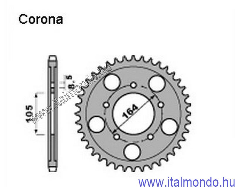 lánckerék hátsó GILERA GP 800 P.B.R.