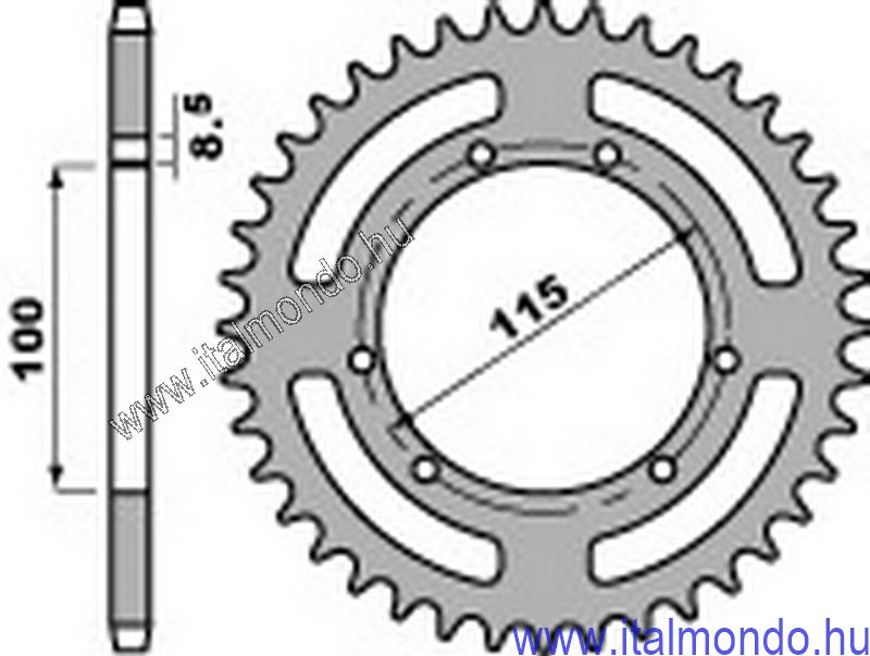 lánckerék hátsó GILERA GSM-H@K-RK P.B.R.