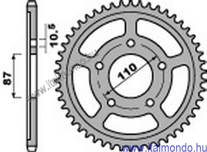 lánckerék hátsó GSF-GSXF 600-750-GSXR 1100 P.B.R.