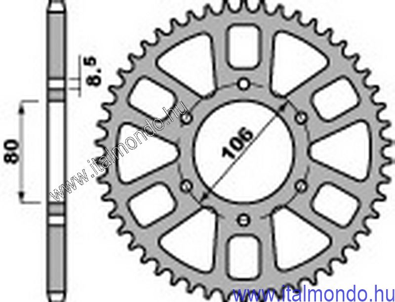 lánckerék hátsó HM CRE 50 2001 P.B.R.