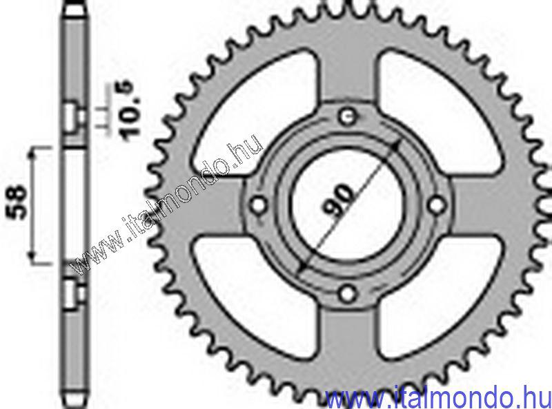 lánckerék hátsó HONDA NS 125 P.B.R.