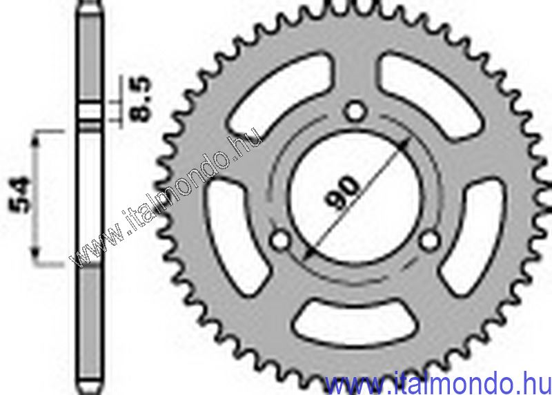 lánckerék hátsó MALAGUTI DRAKON P.B.R.