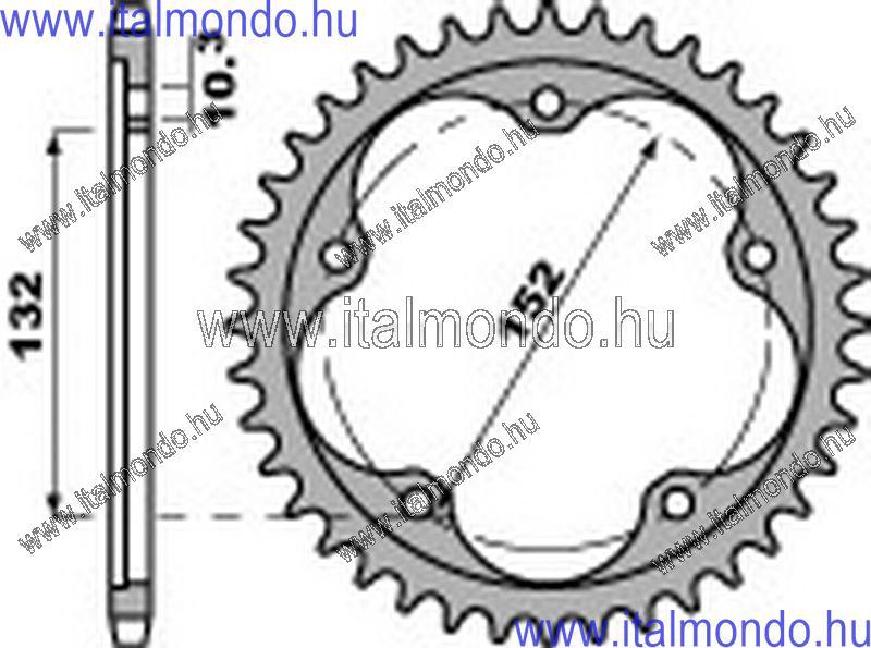 lánckerék hátsó MV AGUSTA BRUTALE-F4 P.B.R.