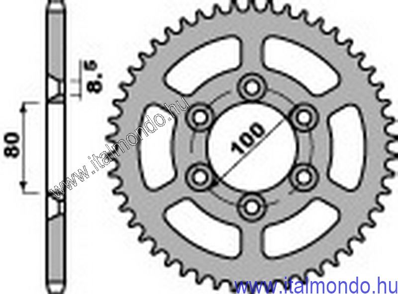 lánckerék hátsó RIEJU RR 50 P.B.R.