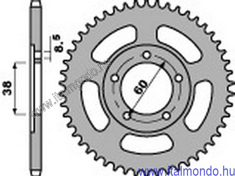 lánckerék hátsó RIEJU RS1 P.B.R.