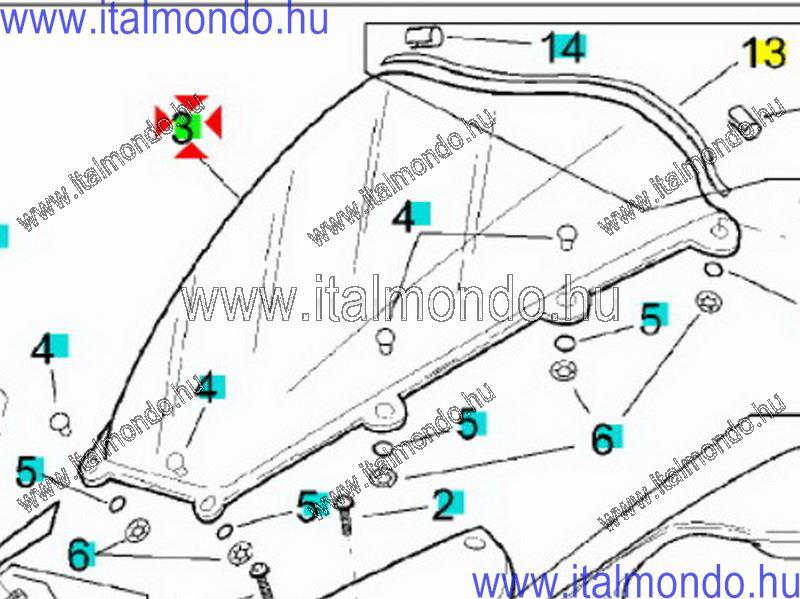 szélvédő plexi RSV 1000 2001-2003 APRILIA