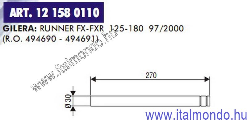 teleszkópszár RUNNER 125 RMS