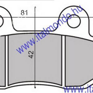 fékbetét BURGMAN 250-400 hátsó 98-99 DR