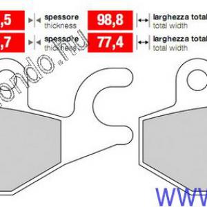 fékbetét CAGIVA-SUZUKI-KYMCO-YAMAHA GRIMECA
