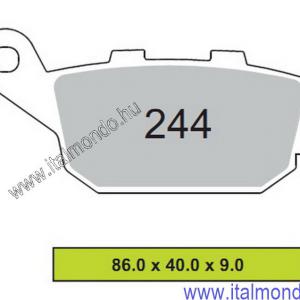 fékbetét CB600-CBR600-VTR1000-SV hátsó organikus BRENTA