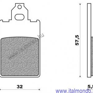 fékbetét F12-F15-AF1 50 1 csapos FERODO