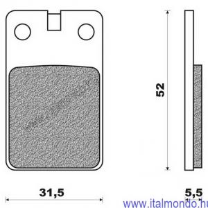 fékbetét F12-F15-CROSSER 2 csapos '96- BRENTA