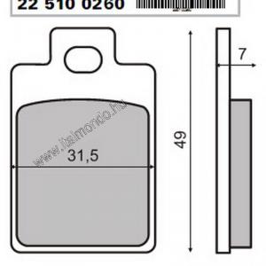 fékbetét FREE-TYPHOON-SFERA 50-125-HEXAGON 125 RMS